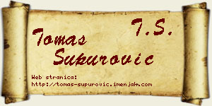 Tomas Supurović vizit kartica